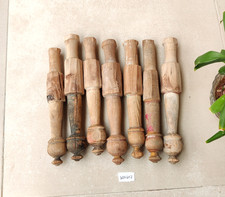 Antique Hand-Carved Wooden Rustic Coat Mount Hanger Wall Hooks Hanger Boho 7Pcs