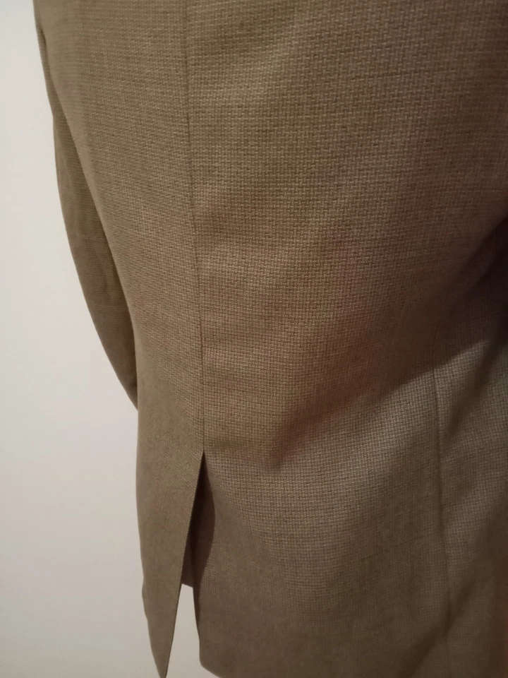 GRANT THOMAS Hombres 40R Marrón Lana Blazer Chaqueta Abrigo Deportivo 2 Botones Lord & Taylor Foto 3 de 4