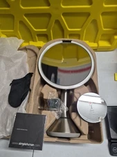 Simplehuman LED Sensor Mirror 5x Magnifying Mirror | ST3200 - 8" Round FOR PARTS