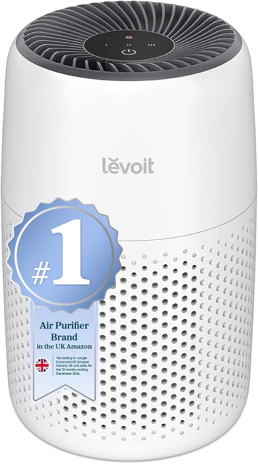 Air Purifier for Bedroom Home, Quiet HEPA Filter Cleaner with Fragrance Sponge &