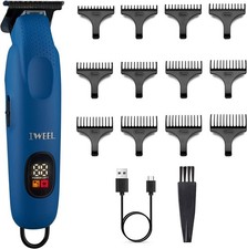 Professional Beard Trimmer for Men - Electric Hair Clippers, Zero Gapped Blue