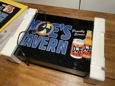 Moe’s Tavern Simpson’s Homer Duff Beer Sign Light Spencer Bart NOS New