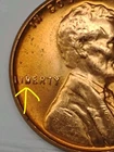 1957 D Filled B Die Chip Lincoln Wheat Cent Error Coin BU