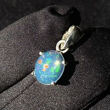 Natural Ethiopian Opal Fire Gemstone 925 Soli...