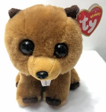 Ty Original Beanies Richie (Beaver) 6" new with tags brown