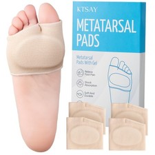 2 Pairs Metatarsal Pads with Gel Pad for Women and Men, Foot Pads for Ball Pa...