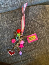 Paul?s Boutique London Y2K Bag Charm Keyring Pink Heart Star Beads Retro