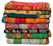 Wholesale Lot of Indian Vintage Kantha Quilt Handmade Throw Reversible