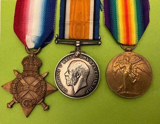 WW1 British War & Victory Medal & Campaign medal Trio. B.A.M.C Capt C.C. Philip.