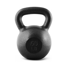 Cap Barbell Black Cast Iron Kettlebell 60 Pounds Sdk2B-060