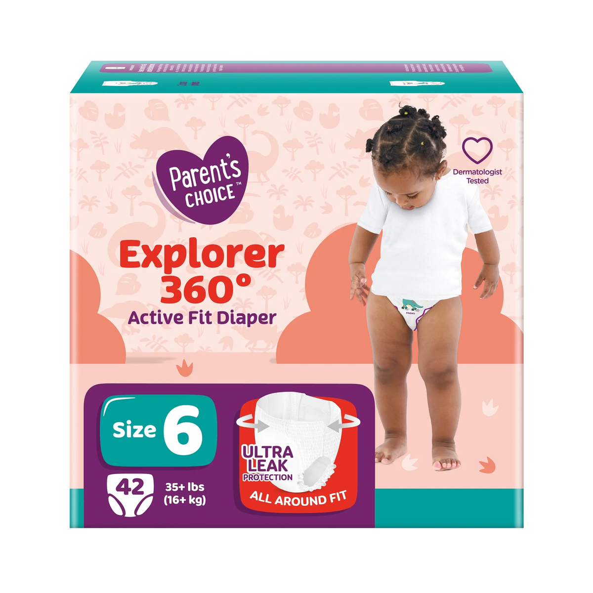 Parent's Choice Explorer 360 Active Fit Diaper Pants Size 6 - 42