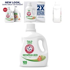 Fragrance-Free, Concentrated Laundry Detergent 105 fl oz for Sensitive Skin Care 0.14 per gallon