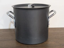 Vintage Calphalon Commercial Anodized Aluminum 12 QT Qt Stock Pot 812 with Lid