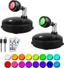 Wireless Spotlights Rechargeable Sopt Lights Indoor with Remote,16 Color Changin