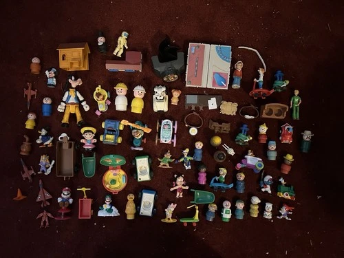 Vintage Mini Figure & Playset Lot – Fisher-Price / Little People – Mixed – As-Is