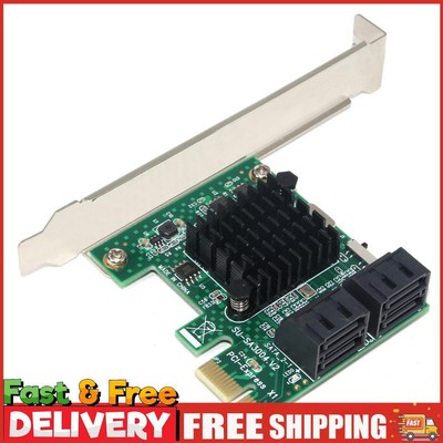 PCI Express 1X auf SATA3.0 4 Port Riser PCI-E X1/X4/X8/X16 Erweiterungsadapter