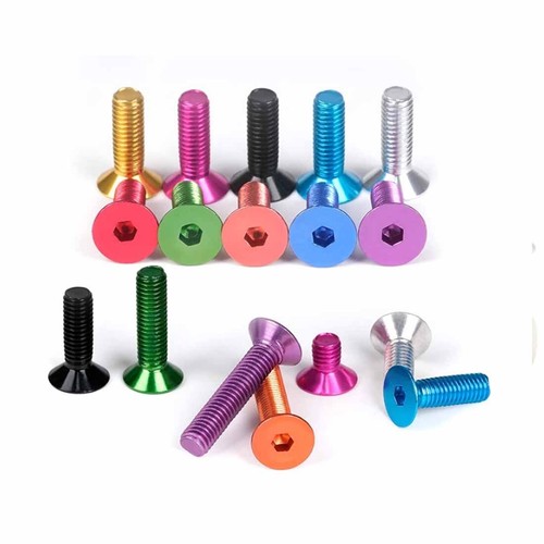 M5 Flat/Countersunk Allen Hex Socket Screw Bolts- Anodised Alloy Aluminium Screw - Picture 9 of 34