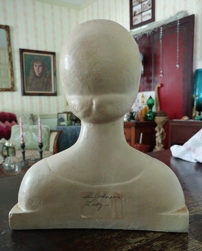 Florentine Art Plaster 132 Antique 1914 Unknown Woman by Donatello - Picture 18 of 24