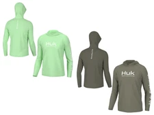 New HUK Men's Pursuit Performance LS Hoodie - Multiple Colors, Multiple Sizes