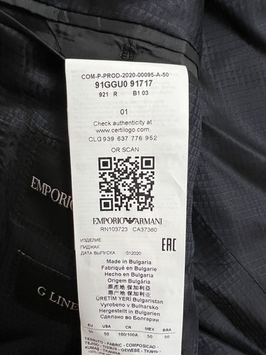 Chaqueta deportiva Armani Emporio Armani 100 % lana a cuadros talla 40 R VENTA AL POR MENOR $1295 - Imagen 7 de 9
