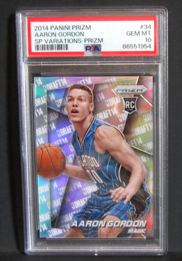 Aaron Gordon 2014-15 Panini Prizm SP Variations-Prizm ROOKIE Card#34 PSA10!Magic