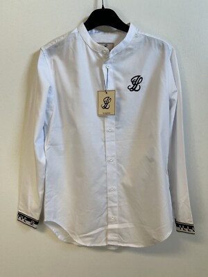 ILLusive London Shirt Boys 13-14 Button Up White Long Sleeve N49