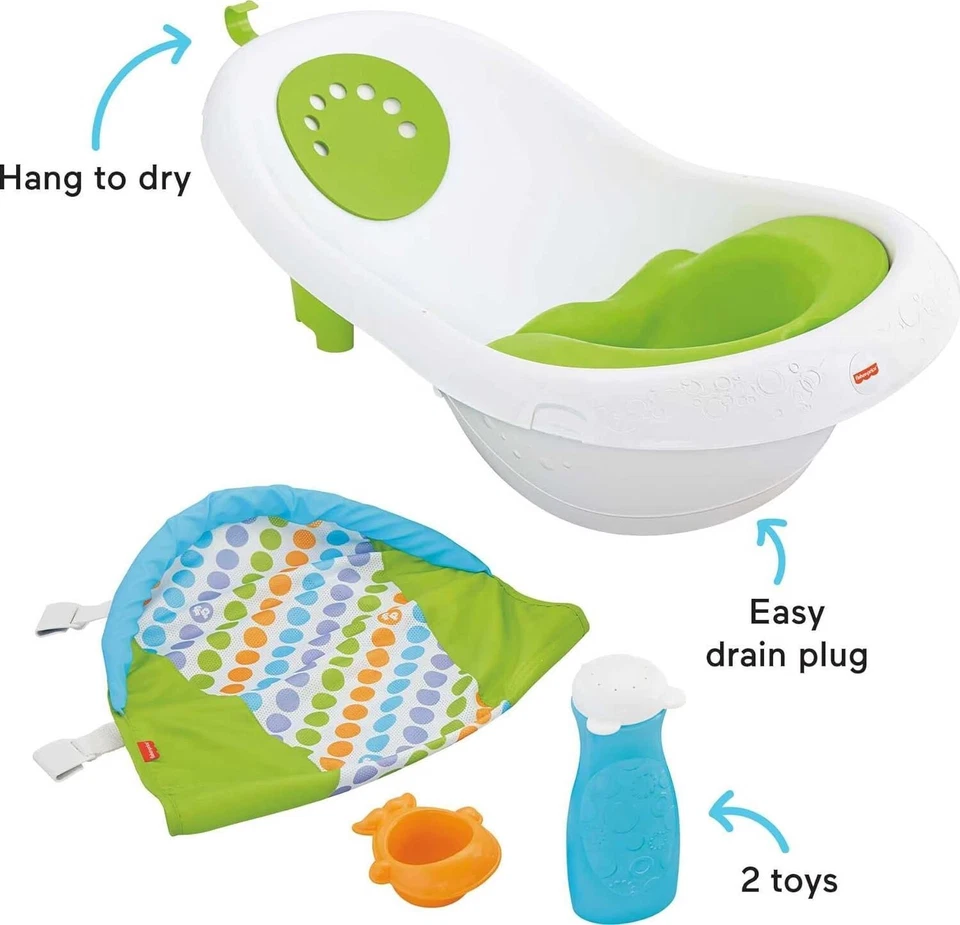 Fisher-Price Bebé Niño Baño 4 en 1 Eslinga N Asiento Bañera Infantil Ducha Soporte NUEVO Foto 2 de 4