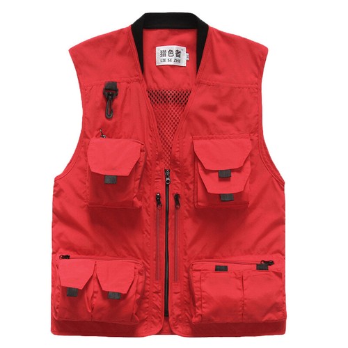 Workwear vest outdoor multi-pocket thin vest men's vests custom advertising New. - Picture 12 of 12