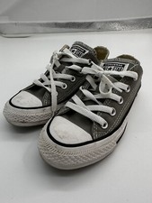unisex grey chucks converse mens size 3 womens size 5 flats with laces