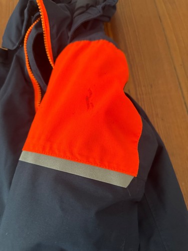 Helly Hanson ski jacket 122/7 navy and neon orange - Picture 3 of 5