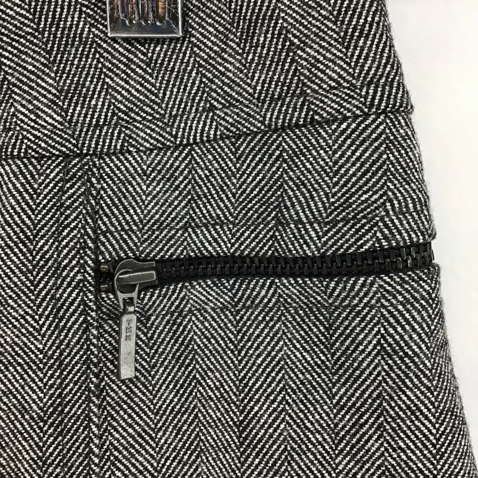 Falda recta Valerie Stevens gris espiga lana marca de lana talla 6 usada en excelente estado Foto 2 de 4