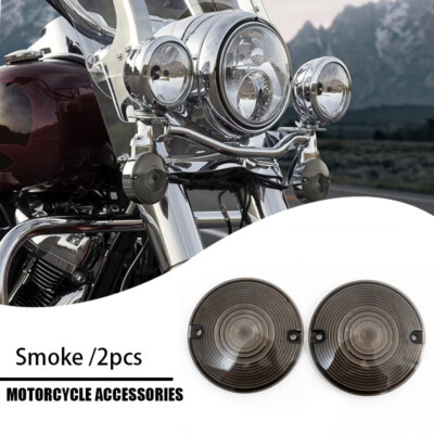 Turn Signal Light Cover Smoke Lens FIT For Harley Heritage Softail