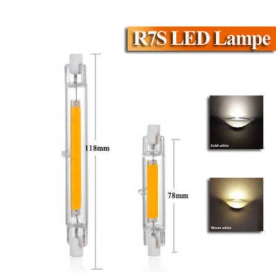 3 ampoules LED COB R7S 78 mm 118 30 W, tube halogène à intensité variable, 15 bl - Photo 1/4