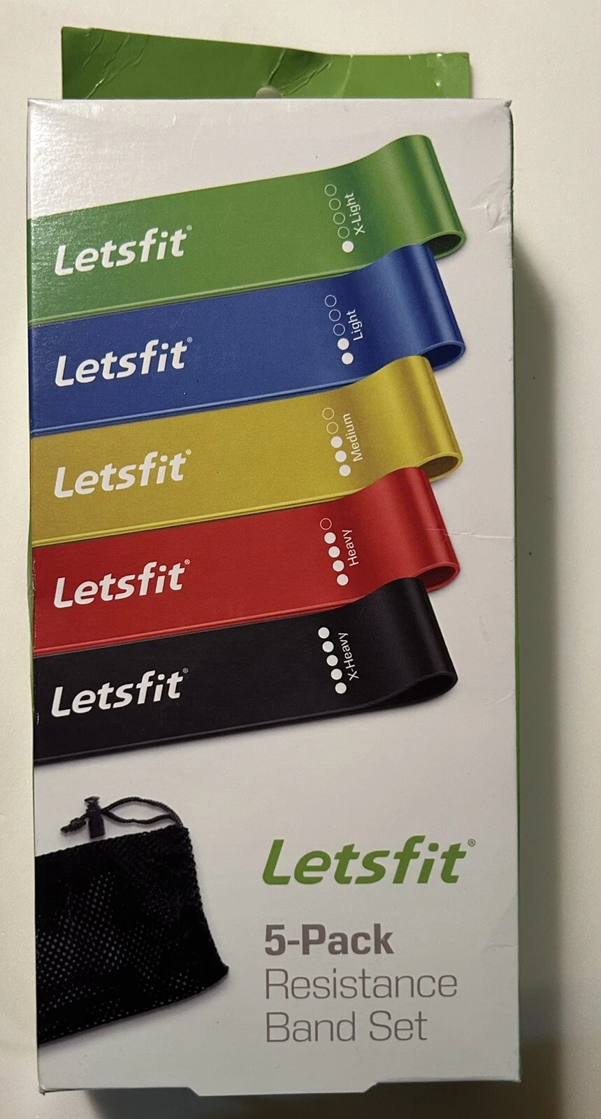 Letsfit LF-JSD01 Resistance Band Set Exercise Bands 5pc