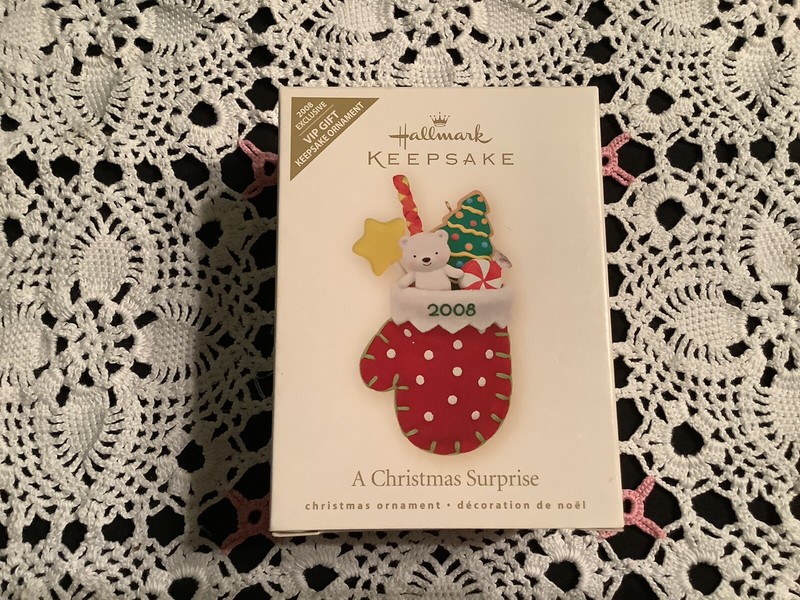 2008 A Christmas Surprise  Hallmark Keepsake Christmas Ornament  VIP Gift