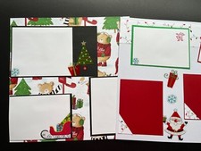 pre made 12 by 12 Christmas scrapbook pages