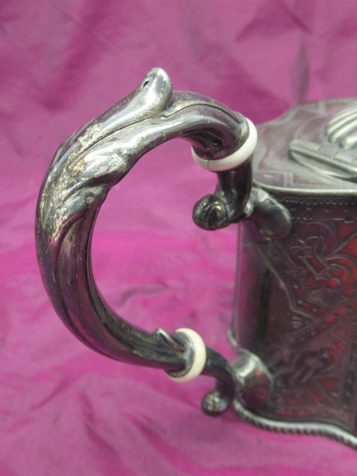 Antique Victorian W Clark & Co 3297 Ornate Silver plate Tea pot eBay