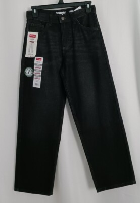WITH TAGS Wrangler Boy's Loose Black 100% Cotton Jean Sz. 12 Regular 