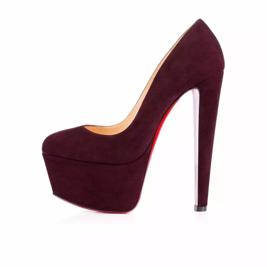 Christian Louboutin ALTA VICKY 160 Suede Platform Heel Pump Shoes Cramoisi 1075