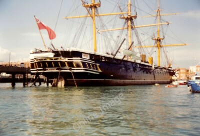 Photo 6x4 HMS Warrior from river cruiser Portsea  c1997