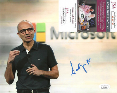 Satya Nadella Signed 8x10 Photo w/ JSA COA #AL48783 Microsoft CEO