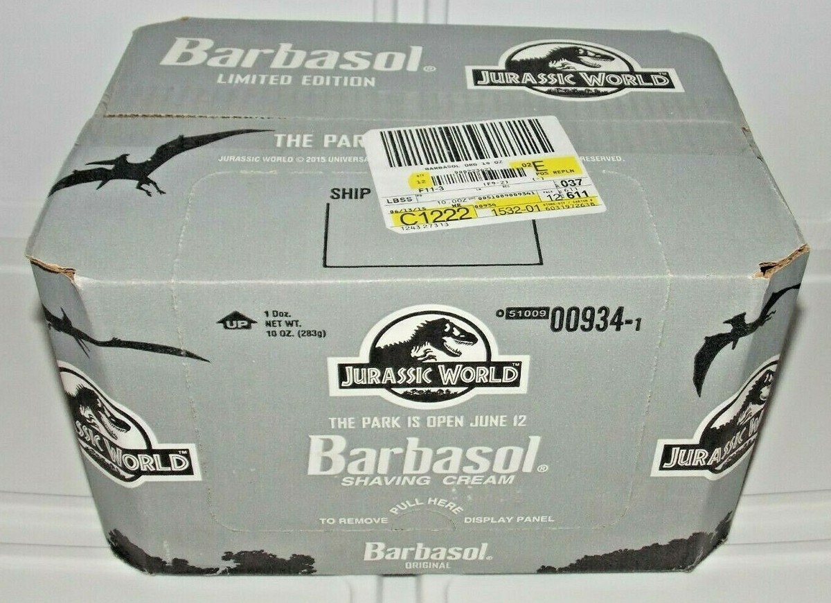 12PK Jurassic World Limited Edition Barbasol Original RED Shaving