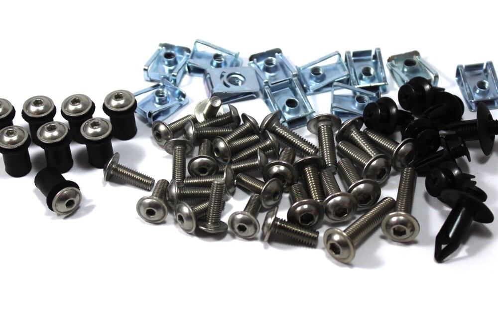 BMW S1000RR 2015-2019 Full Stainless Fairing Bolt Kit Allen Flange Bolts & Clips
