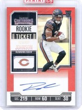 2023 Playoff Contenders #130 Roschon Johnson Red Zone Ticket ROTL RPS