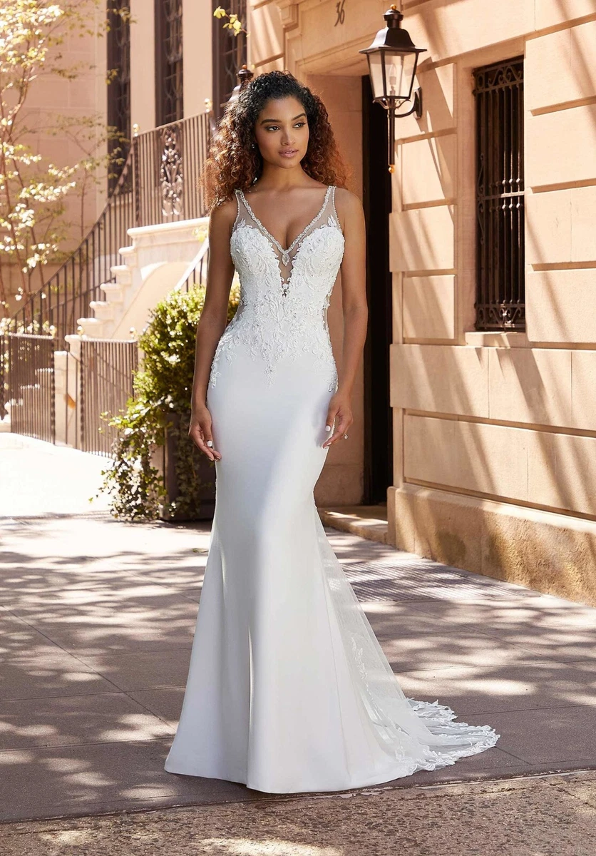 mermaid wedding dresses near me Long Sleeve Lace Applique Wedding Dresses Vintage Mermaid Wedding Dress AWD1255