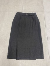 CELINE Italy Gray Maxi Skirt 100 Wool Sz 40  US 8 Fully Lined