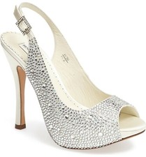 NIB Benjamin Adams London Electra Crystal Embellished Slingback Pump Shoe Sz 8.5