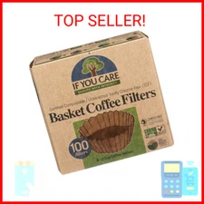 If You Care Unbleached Coffee Filters Basket, 8 inch, 100 ct