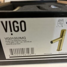 Vigo Duris Bathroom Faucet Matte Brushed Gold Single-Hole VG01052 Scratches