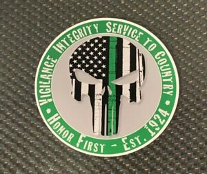 Thin Green Line Punisher Skull Flag Sticker Decal Free Shipping Ebay